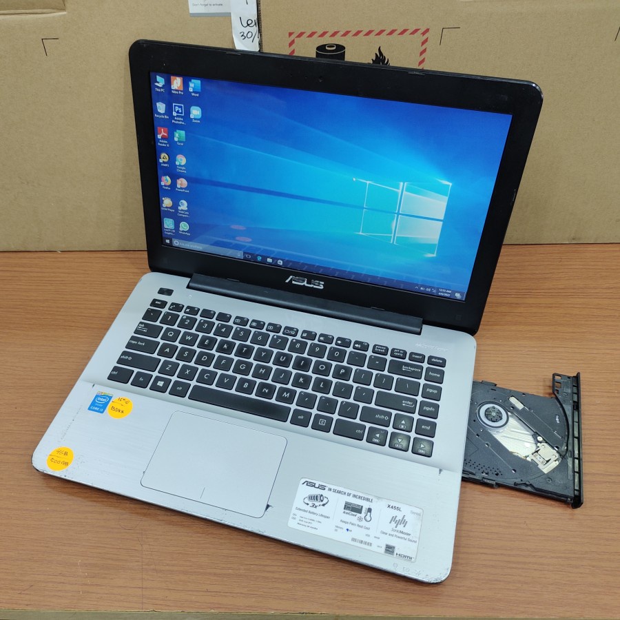 LAPTOP ASUS X455L CORE I3 RAM 4GB HDD 500GB WINDOWS 10 TERBARU