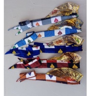 Udeng  Jadi Motif Kotak - Ikat Kepala Khas Bali Pria Wanita - Souvenir Hiasan Kepala Bali