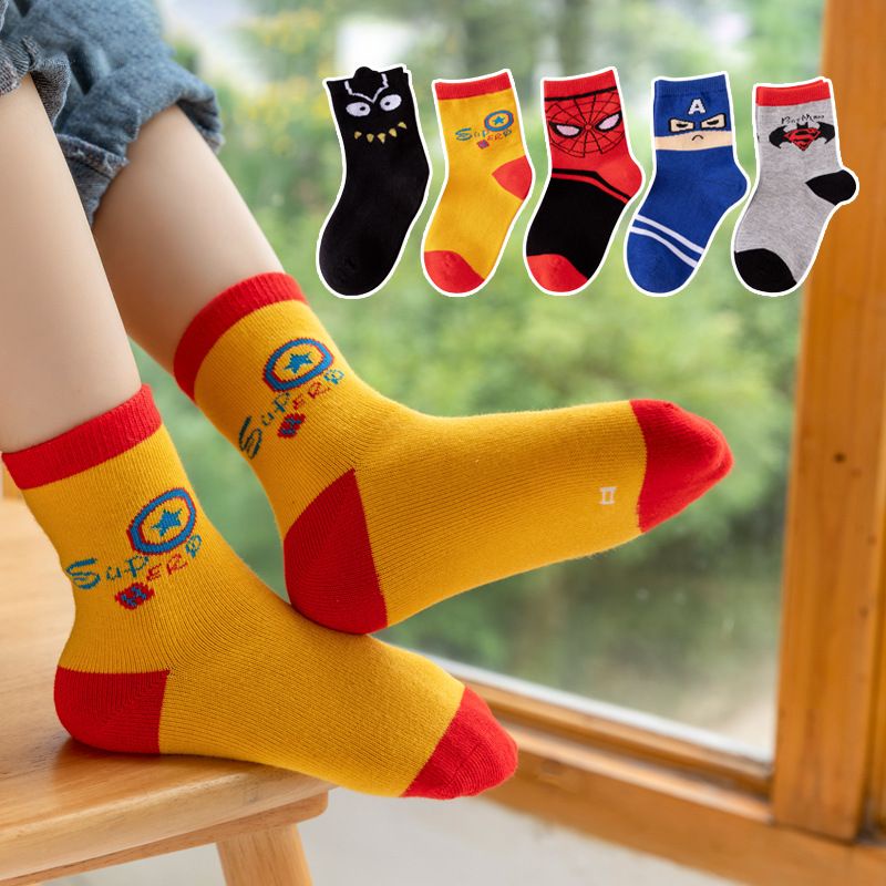 KK-11 [5 SET] KAOS KAKI BAYI ANAK IMPOR SOCKS LUCU KARAKTER AVENGERS