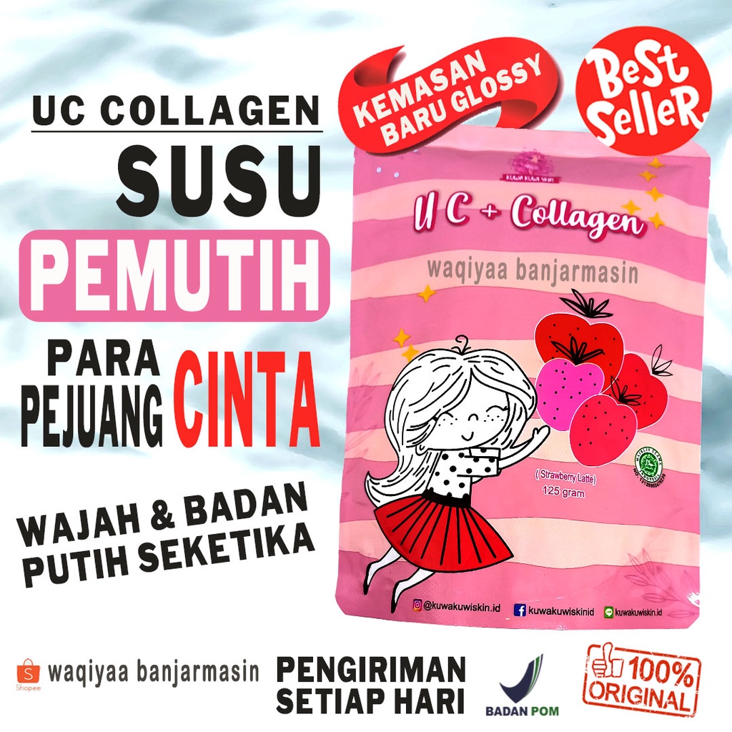 UC Collagen Susu Pemutih Kulit Badan dan Kesehatan UC+ Plus Collagen Kolagen Skin Whitener Milk Hala