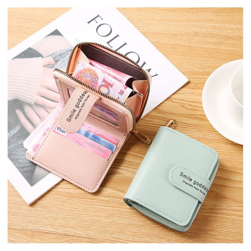 Dompet Lipat Wanita Dompet Lipat Mini Murah Tebal Import Real Pic Dompet Cewek Kartu Koin