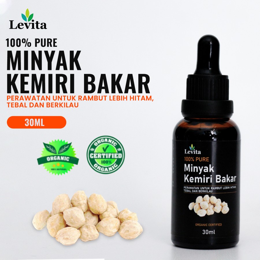 LEVITA Minyak Kemiri Bakar Levita Oil Penumbuh dan Penghitam Rambut