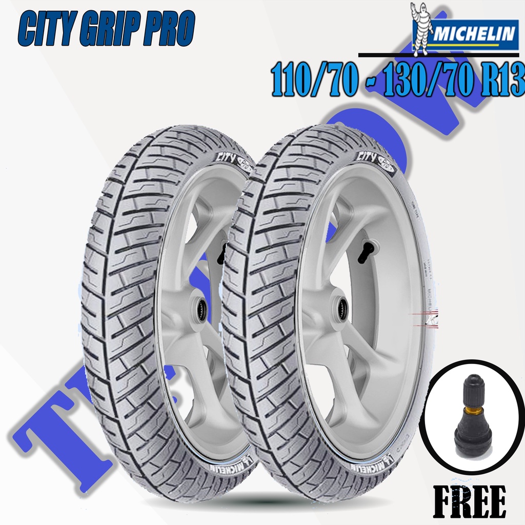 Sepasang Ban Motor Nmax Michelin City Grip Pro 110/70 & 130/70 Ring 13
