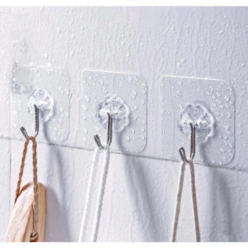 Gantungan Hook Kait Tempel Dinding Serbaguna Multifungsi Transparant New