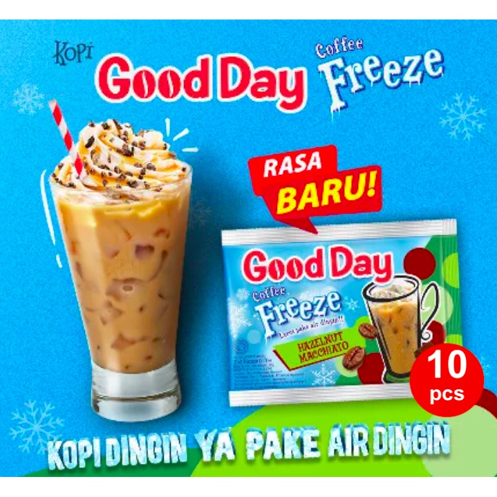 Kopi GOOD DAY Freeze Mocafrio GOOD DAY Freeze Hazelnut Macchiato GOOD DAY Freeze Cookies n Cream GOOD DAY Freeze Choc Orange Renteng