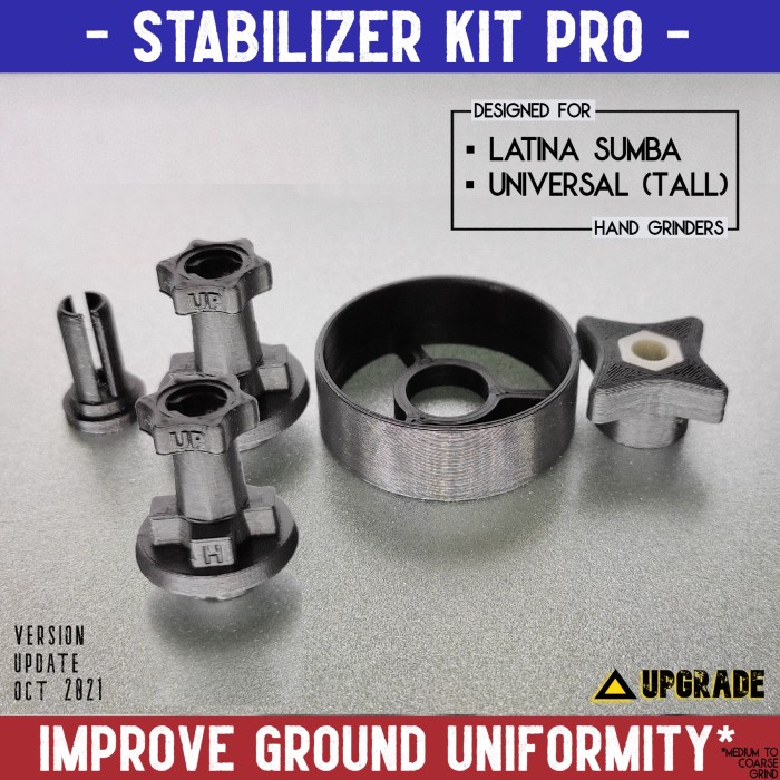 ✨ BISA COD ✨ Stabilizer Set, Latina Sumba / Universal Manual Coffee Grinder Upgrade - Pro+SpareClip