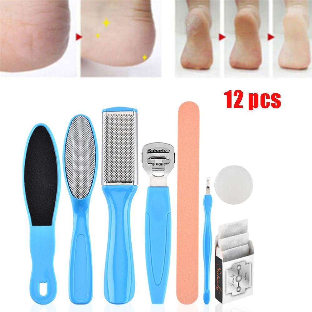 Nanas6 /12 /18 Pcs Manicure Pedicure Grooming Kit Di Rumah Digunakan Kikir Kuku Alat Perawatan Kuku Kerokan Kulit Mati