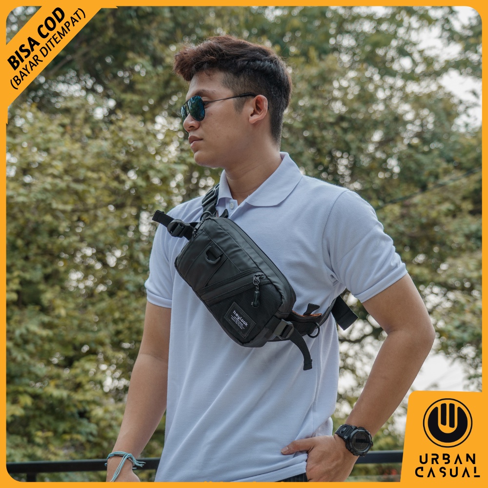 Waistbag Tas Selempang Dada Pria Wanita Original Distro Waterproof Sling Bag Slempang Body Bag Model Terbaru Trendy Kekinian Tas Outdoor Travel Hangout