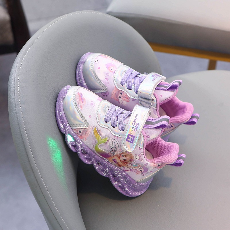 Juragan Junior [COD] Sepatu ISLA Anak Perempuan Lampu LED Import