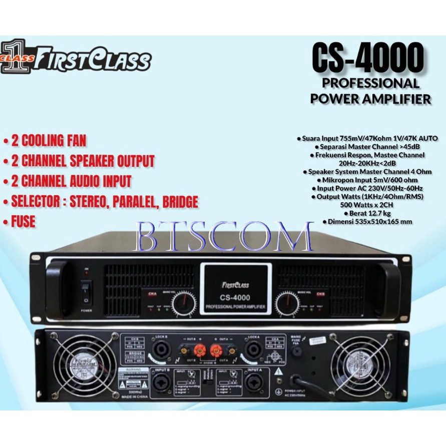 POWER AMPLIFIER FIRSTCLASS CS 4000 CS4000 FIRST CLASS ORIGINAL