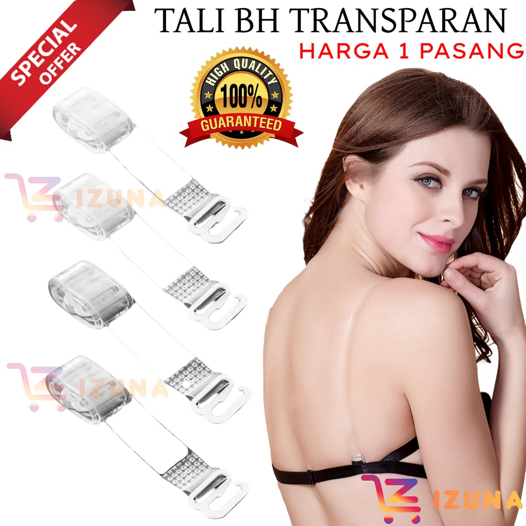 [IZUNA] TALI BH TRANSPARAN 1 PASANG / TALI BRA BENING / TALI BH BENING / BRA STRAP / TALI BH STRAP TRANSPARAN / INVISIBLE STRAP