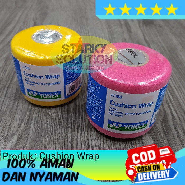 (COD) CUSHION WRAP YONEX AC308 Busa Pelapis Grip Raket Original - Kuning