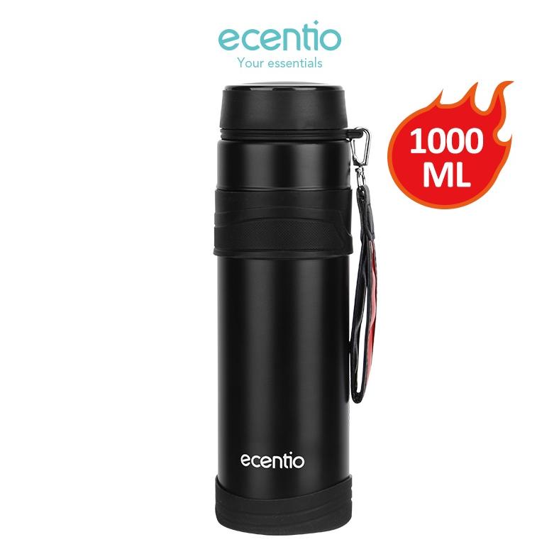 ECENTIO TERMOS AIR PANAS 1 LITER STAINLESS STEEL 304 VACUUM FLASK BOTOL/TUMBLER SUHU/ KAPASITAS BESA
