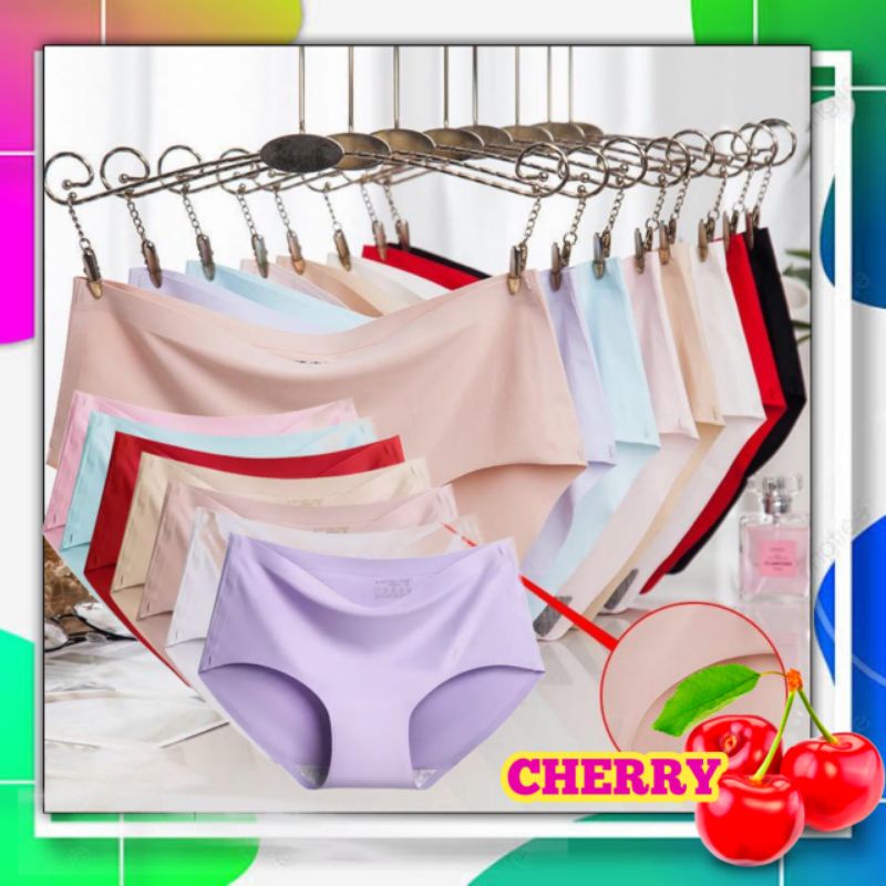 Celana Dalam Seamless wanita Tanpa Jahitan Anti Nyeplak Fashion Es Sutra CD brief Wanita halus nyama