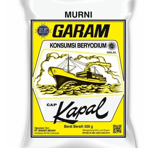 

Garam Beryodium cap KAPAL - 1 pcs (500 gram)