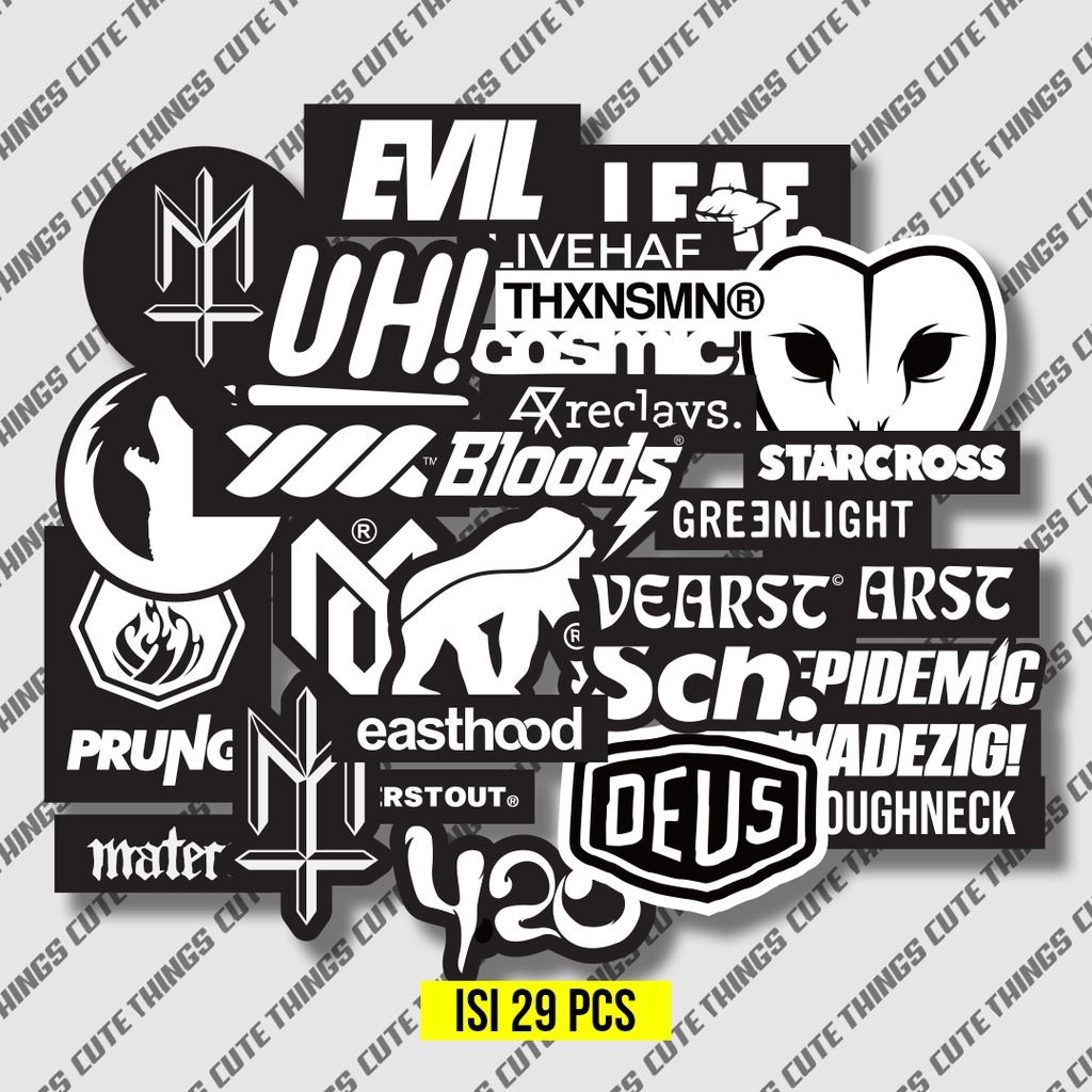 

29pcs Stiker pack brand lokal untuk laptop case tumbler stiker laptop