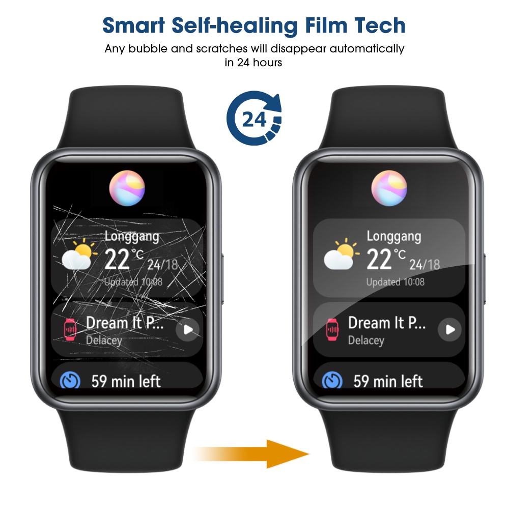 1pc Pelindung Layar Hydrogel Anti Sidik Jari Untuk Huawei watch fit 2
