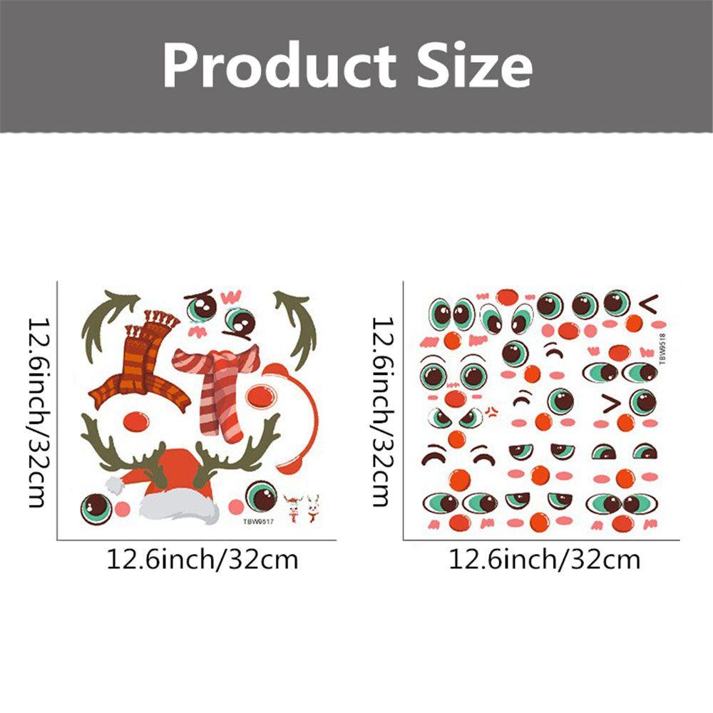 R-flower Snowman Stiker Jendela Festival Perlengkapan Hadiah Removable DIY Xmas Ornament