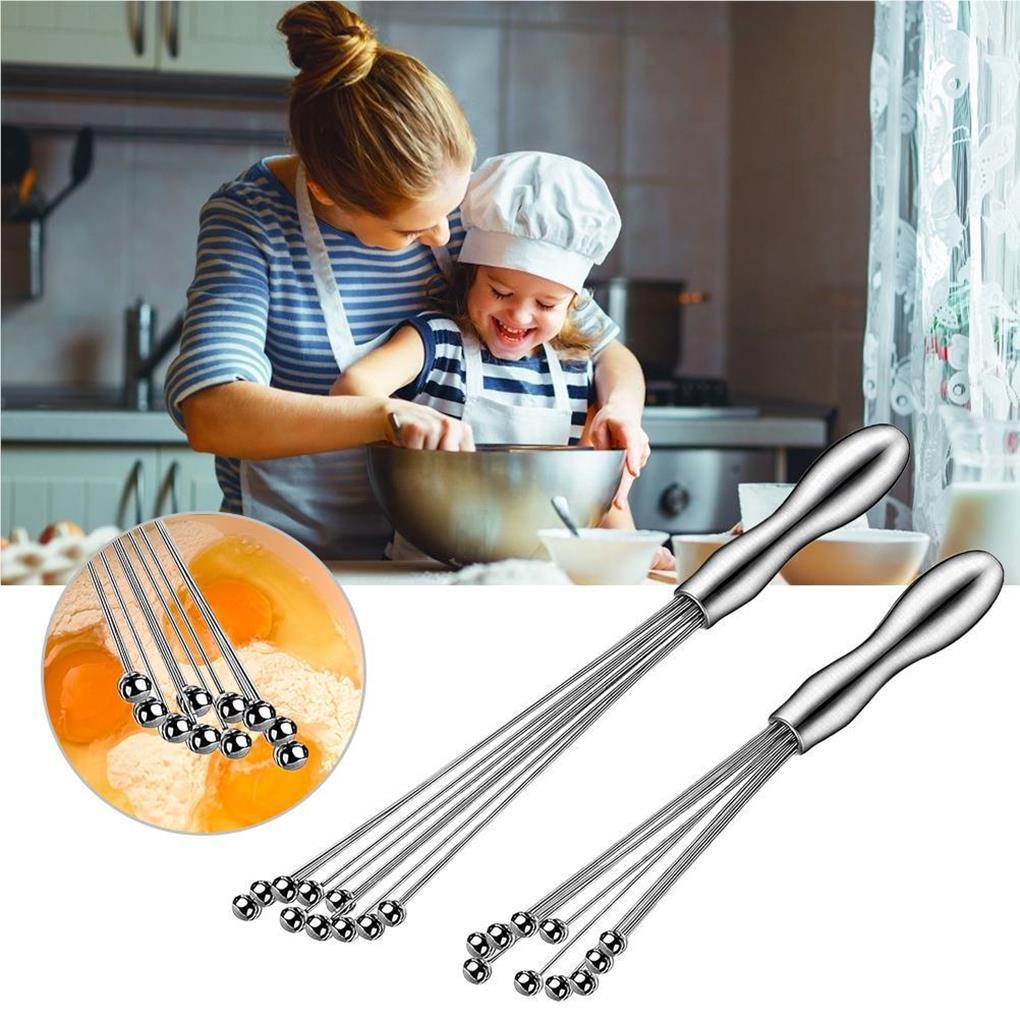 2 Pcs Bola Pengocok Mini Manual Bahan Stainless Steel Ukuran 10 12 Inch (house2020)