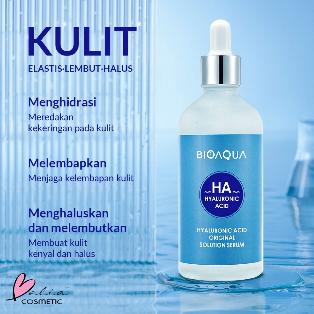 ❤ BELIA ❤ BIOAQUA Hyaluronic Acid Moisturizing Cream Krim wajah | Moisture Replenishment Toner | Clenaser | Solution Serum | BPOM