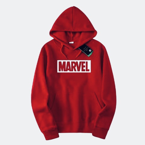 MARVEL WHITE Jumper Hoodie II MARVEL Sweater Hoodie II Sweter Oblong Topi SIZE M - XL ( Pria &amp; Wanita / Anak &amp; Dewasa )