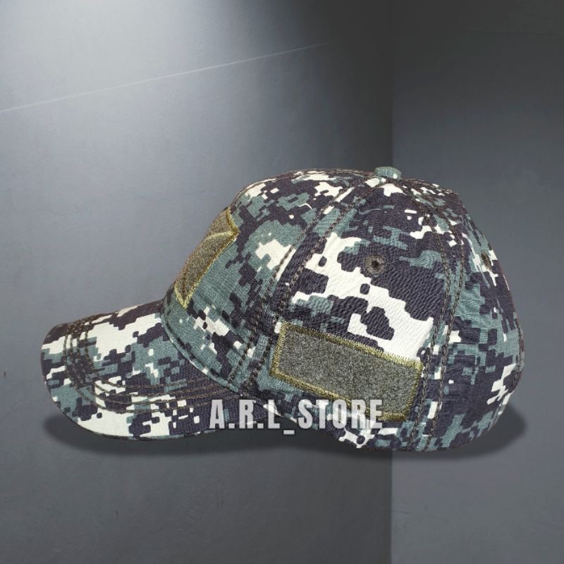 topi tactical army loreng accupat / digital abu / topi baseball caps velcro army / topi bdu tactical loreng accupat