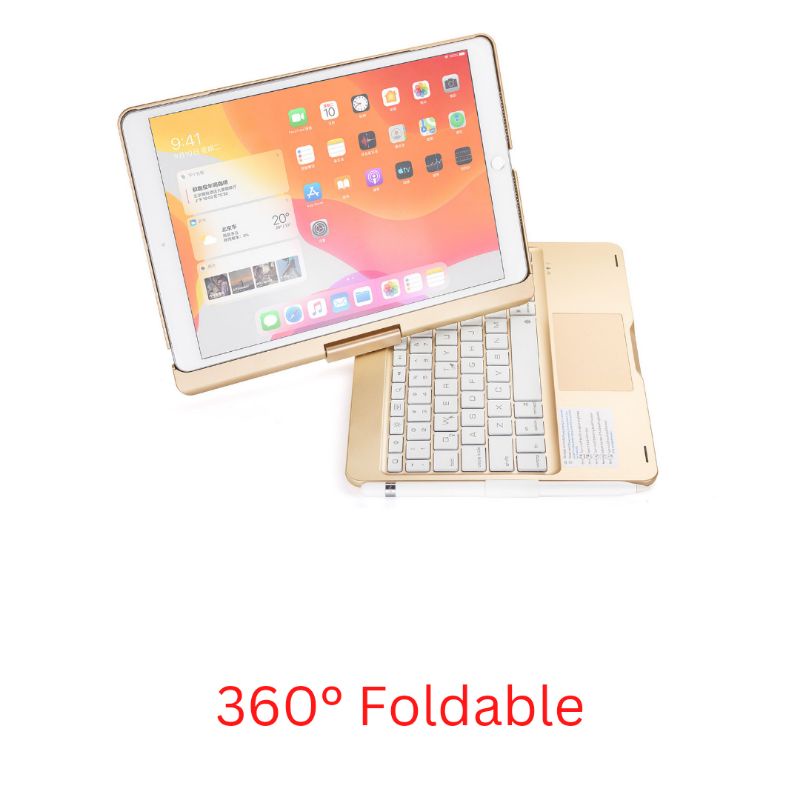 Ipad Magic Keyboard RGB Backled 360 Foldable Smart Keyboard with Touchpad for Ipad 10.2 Gen 7 8 9 10.5 Inch