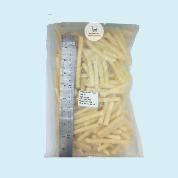 Papatos Frozen LONG POTATO Crispy French Fries 1kg Kentang Monster Fries