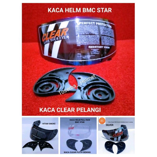 kaca visor helm full face bmc star/ bmc Blade mds full face/vog full face/mds sparta