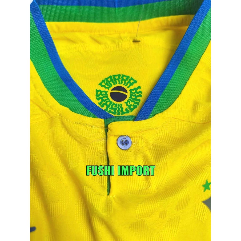 Player Issue | Jersey Baju Bola Brasil Home World Cup Piala Dunia 2022 Drifit Adv Vaporknit