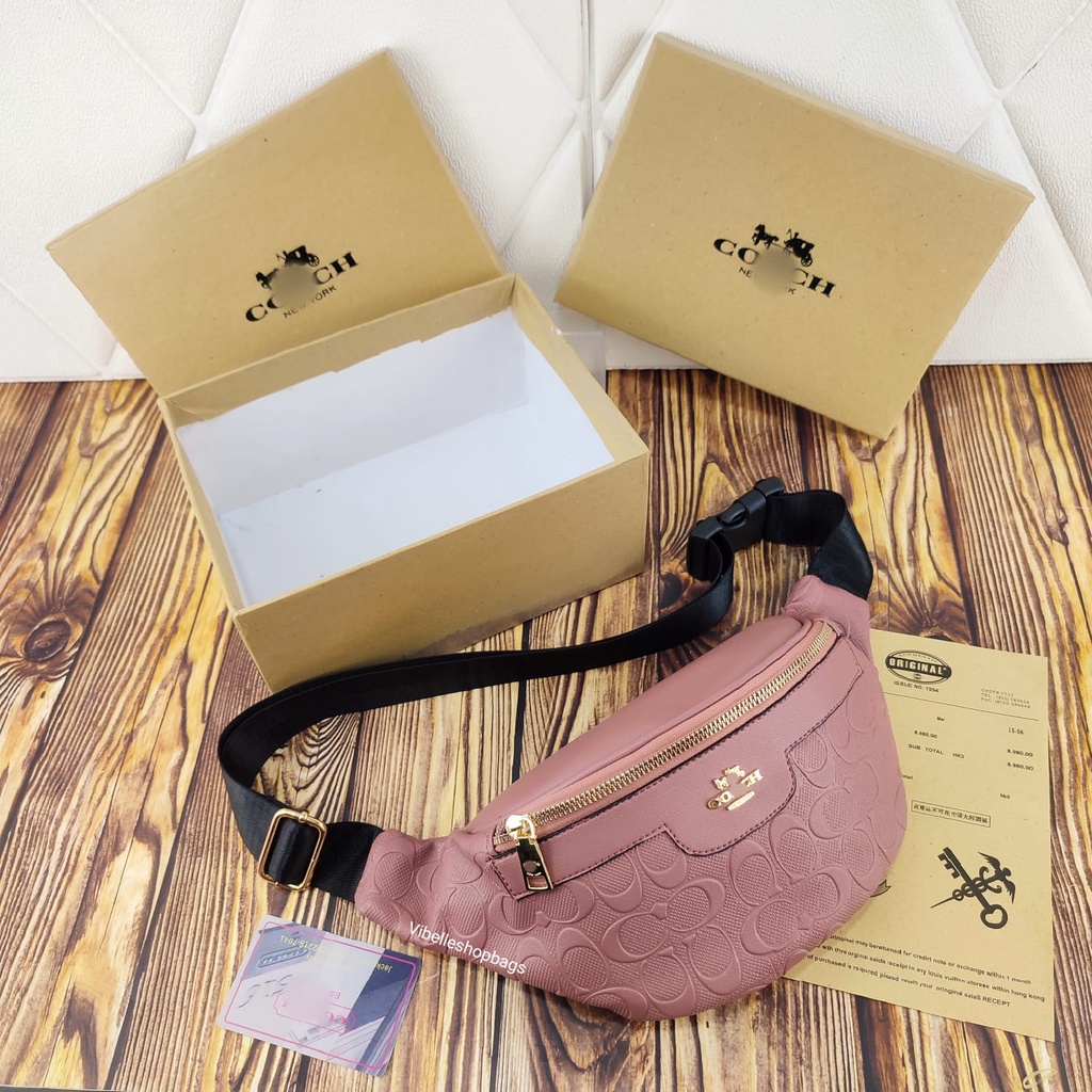 VIBELLESHOPBAGS - Waistbag Import FREEBOX - Tas Pinggang PREMIUM - Tas PinggAng COACH BUMBAG FREE BOX DAN SERTI KODE 1785