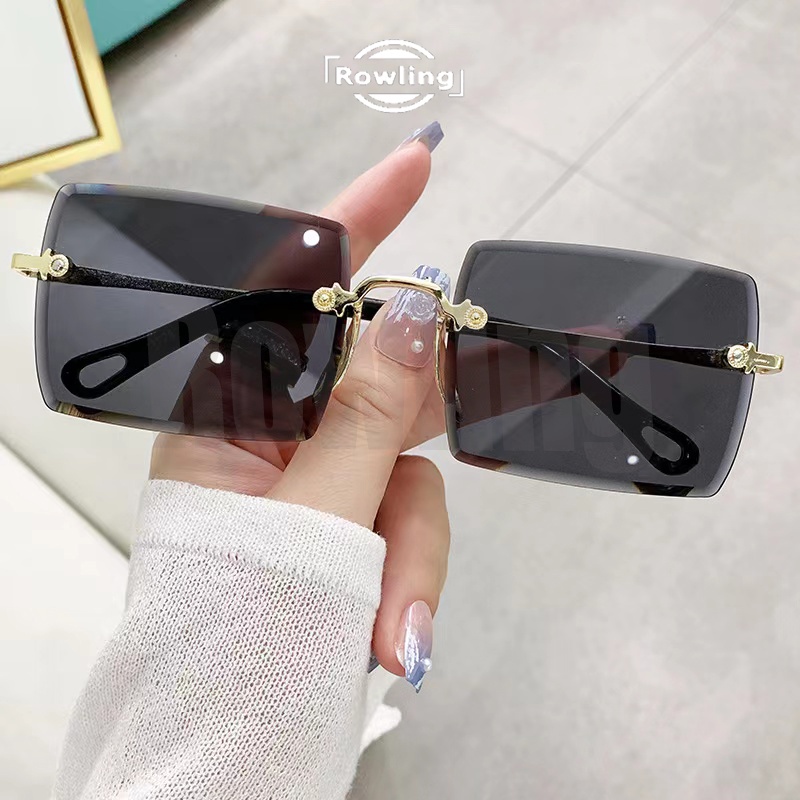 Rowling(ka-270)Sunglasses  Kacamata Hitam Kotak No frame Women Sunglasses Titanium New Arrival Import Kacamata Fashion