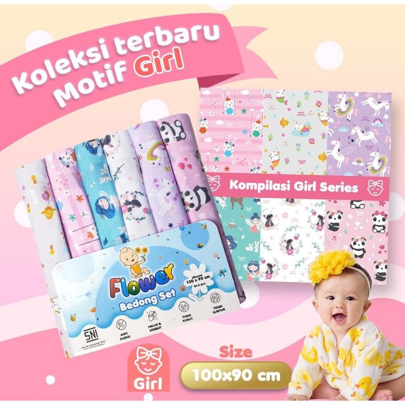 1PC BEDONG Print kaos Flower 100x90 Boys dan Girl Series