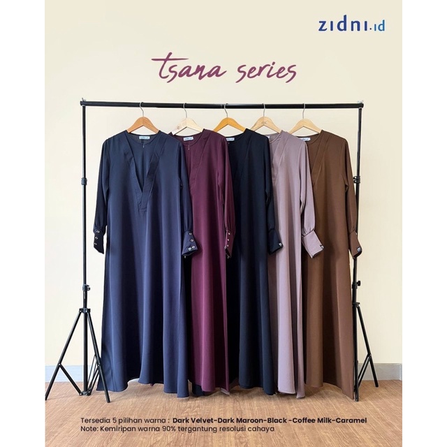 Tsana Series Gamis/ Khimar/ Set by Zidni
