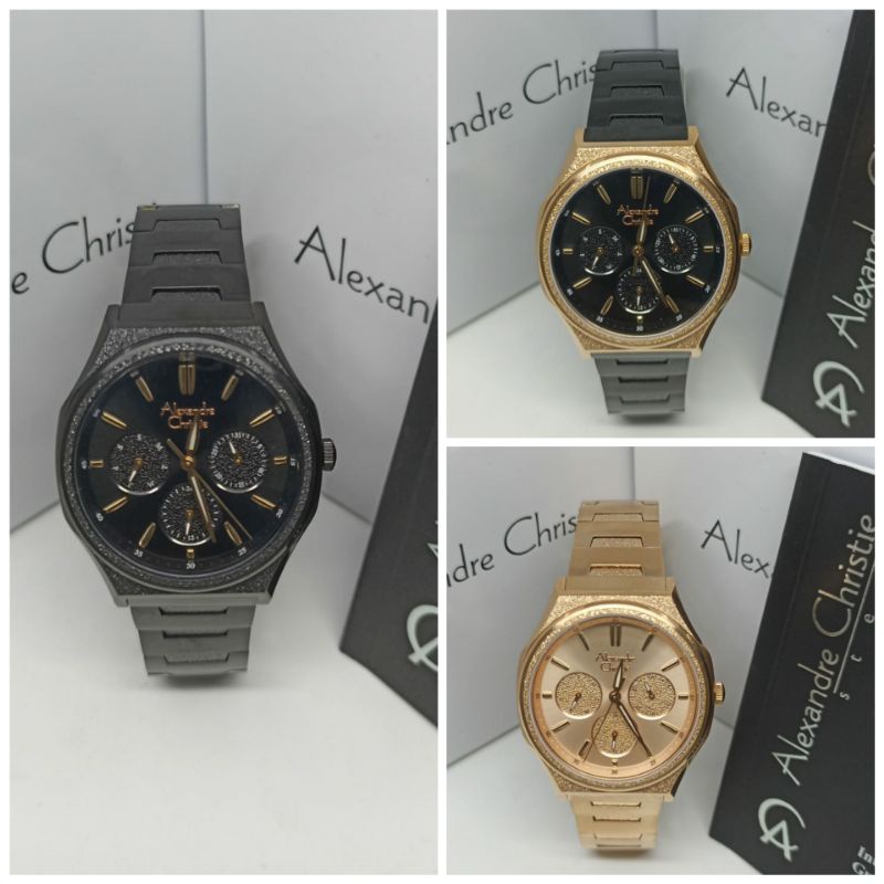 Jam Tangan Wanita Alexandre Christie 2A09 AC2A09 AC 2A09 Tali Besi / Stainless steel