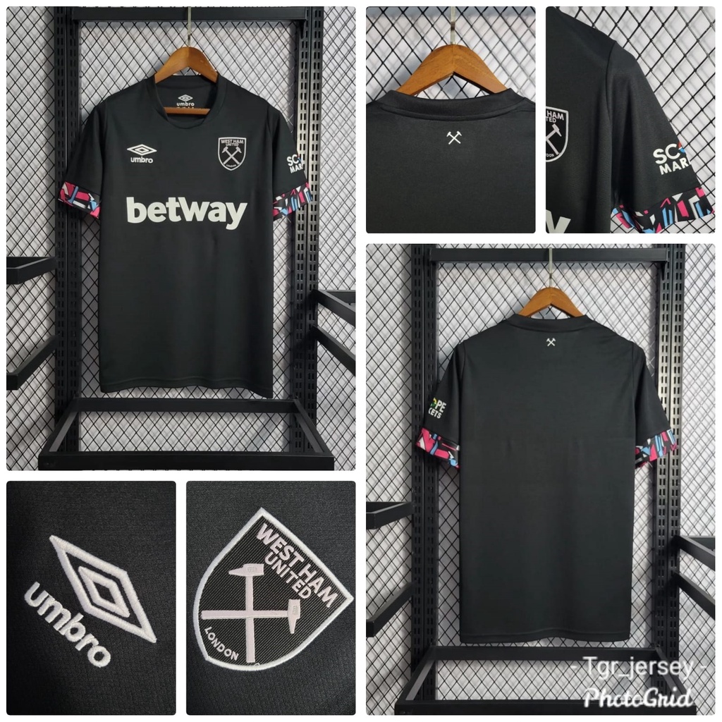 COD JERSEY WEST HAM UNITED AWAY GRADE ORI IMPORT PREMIUM TOP QUALITY 2022 2023 NEW STADIUM VERSION (