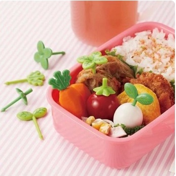 Set Garpu Buah Bentuk Daun Isi 8 Tusuk Buah Kue Salad Bento Garpu Penghias Bekal Anak Bahan Plastik