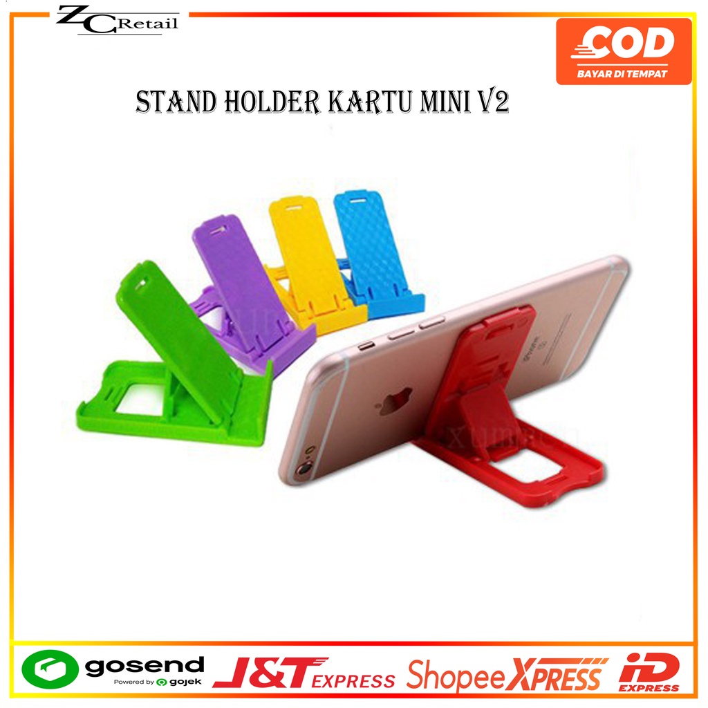 STAND CARD HOLDER DUDUKAN HANDPHONE LIPAT KARTU MINI STAND HP TABLET IPAD HOLDER UNIVERSAL SAMRTPHONE