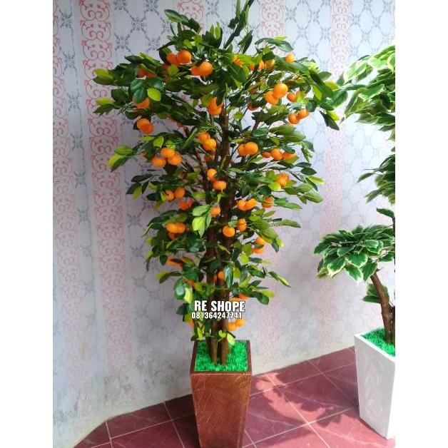 Bunga plastik/bunga hias/artificial/ Pohon plastik Buah Jeruk