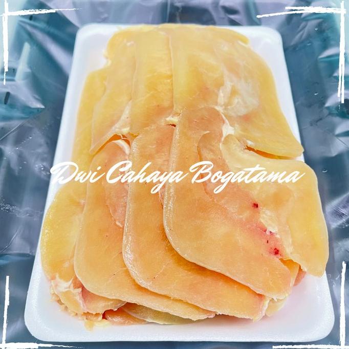 

Slice dada ayam iris tipis tanpa tulang tanpa kulit 1kg