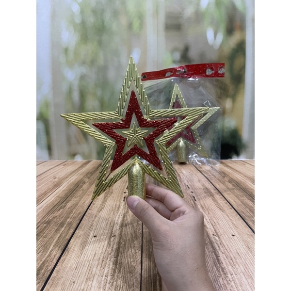 hiasan bintang pohon Natal/topper pohon Natal/bintang Natal/pajangan pohon Natal