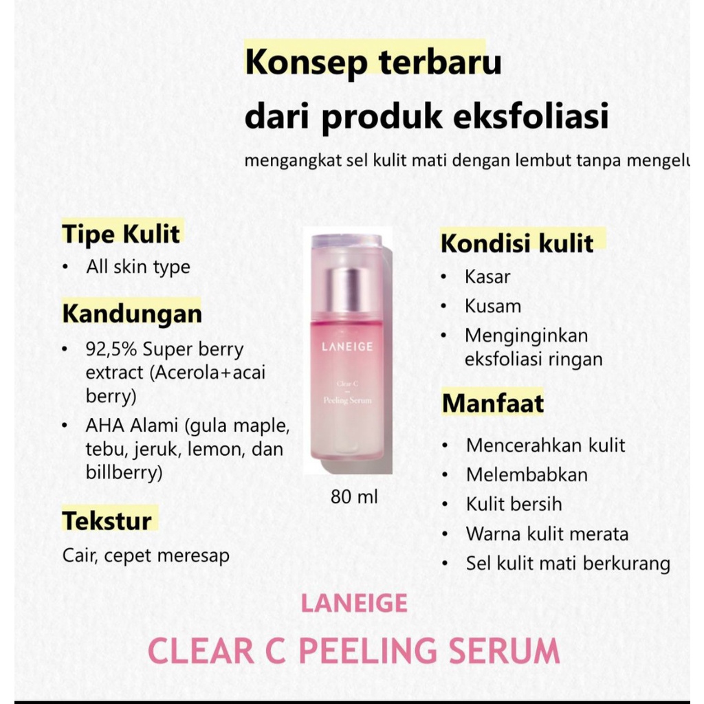 LANEIGE clear c peeling serum 80 ml 100% ORIGINAL
