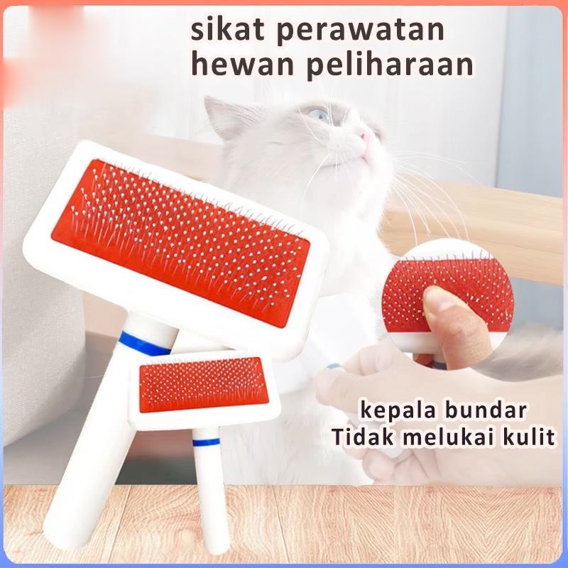 Sisir Kucing Sisir Sikat Slicker  kucing Bulu  bulu rontok Rambut Anjing Kucing Pet Brush Comb Grooming | Sisir Kucing Murah