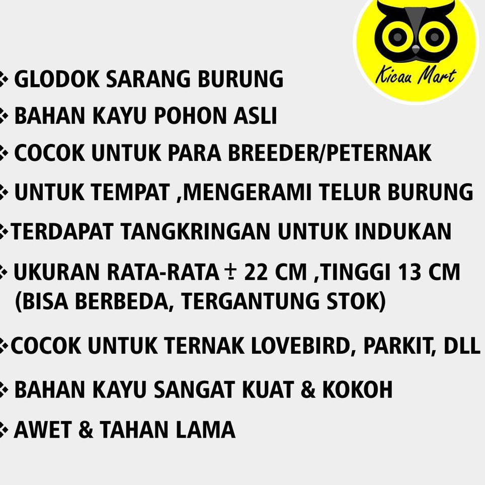 [KODE VC7DR] GLODOK LOVEBIRD KAYU GELODOK GLODOG SARANG TEMPAT TERNAK BERTELUR TELUR BURUNG PARKIT K