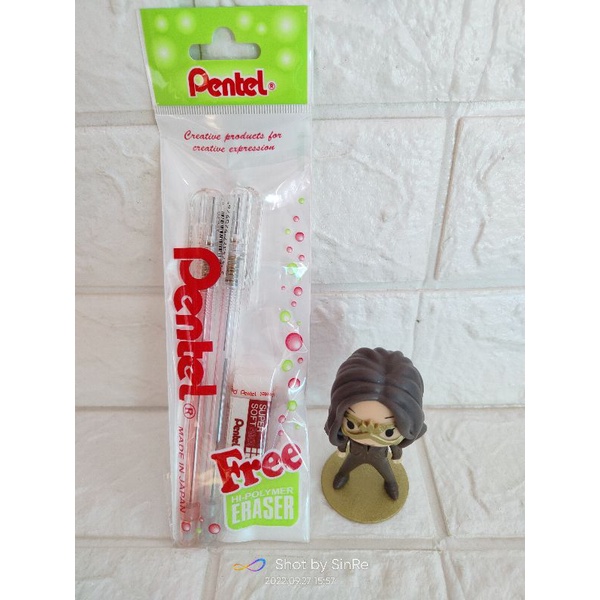 

1 set!!Pensil pentel + penghapus/ pensil pentel set