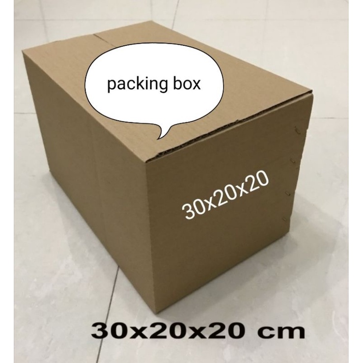 

karton/dus UK.30x20x20cm.single wall.luar polos dalem ada tulisan/gambar
