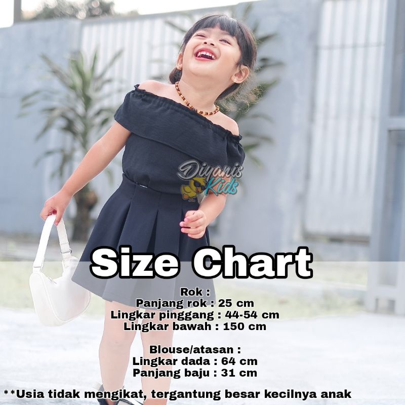 SET MAUDY-Setelan Rok Scuba dan Blouse Anak | Oneset anak perempuan