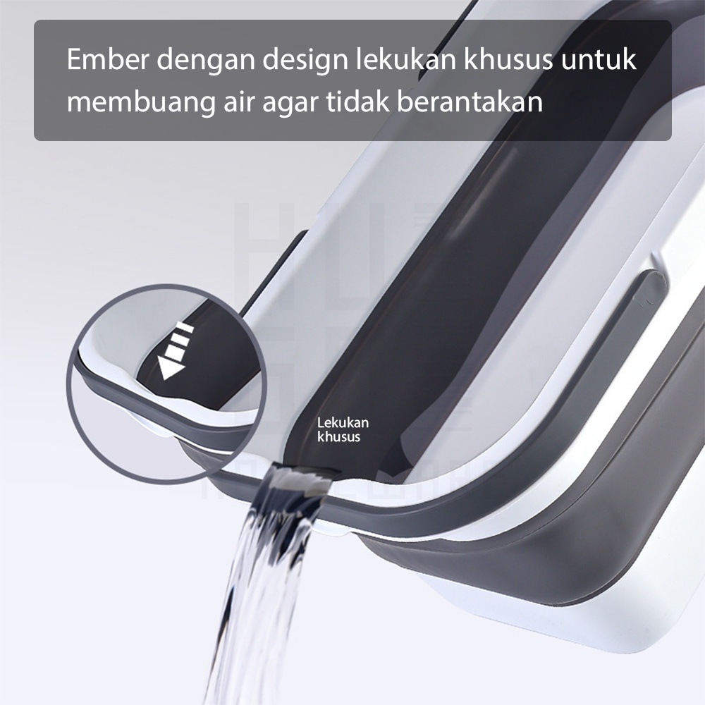 HUGO Ember Lipat Portable Serbaguna / Ember Pel Lantai Silicone Wadah Cuci Baju