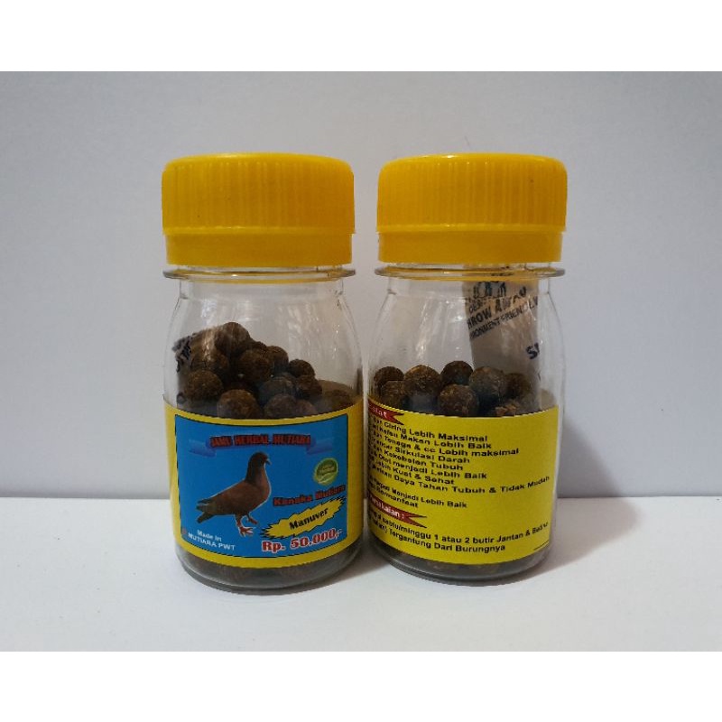 jamu merpati manuver jamu herbal mutiara botol kecil
