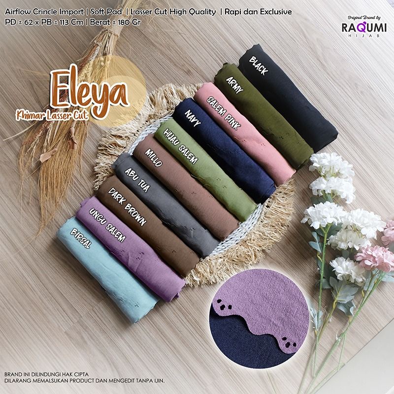 ELEYA KHIMAR LASER CUT RAQUMI ORIGINAL | KHIMAR SOFTPAD RAQUMI | JILBAB UNGUSALEM